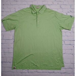 Peter Millar Shirt‎ Mens XL Green Soft Cotton Polo Golf Prestonwood